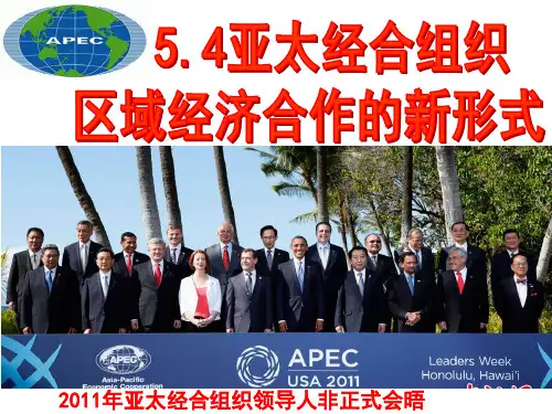 选修三5.4亚太经合组织：区域经济合作的新形式--5.5欧盟