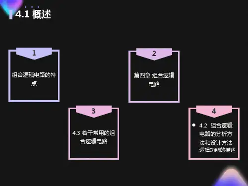 组合逻辑电路的分析和设计方法