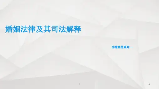 婚姻法律及其司法解释(课件)