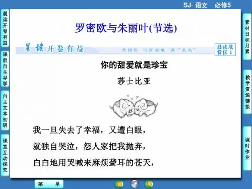 (苏教版,必修5)《罗密欧与朱丽叶【节选】》ppt课件【102页】