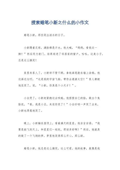 搜索蜡笔小新之什么的小作文