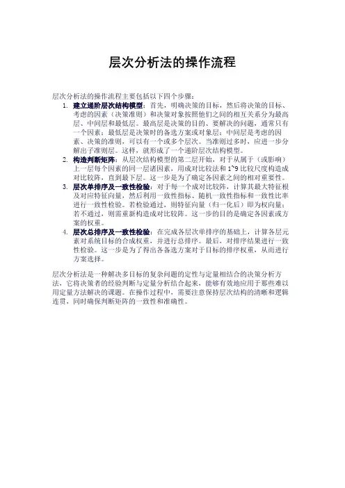 层次分析法的操作流程