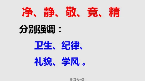 净静敬竞精PPT课件