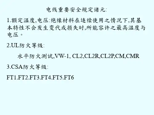 线材安规资料简介