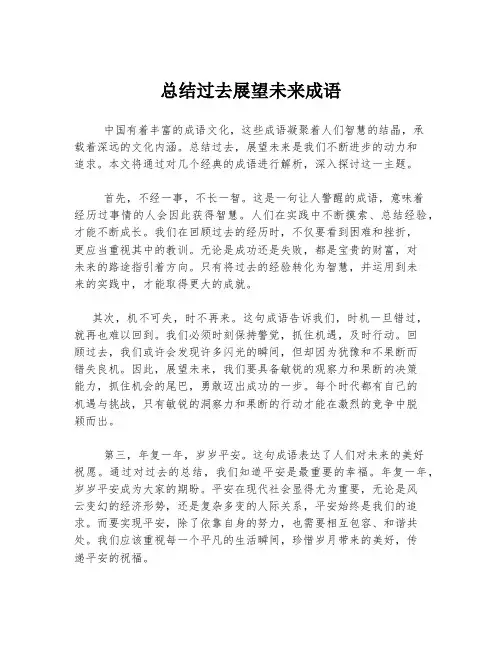 总结过去展望未来成语