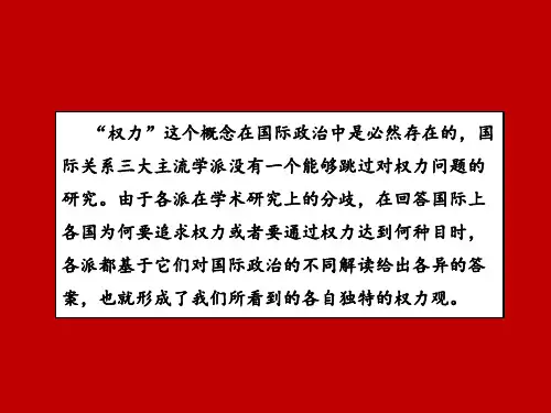 国际关系中的权力观ppt课件