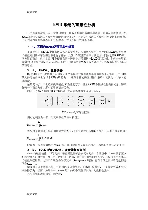 (整理)RAID系统的可靠性分析.