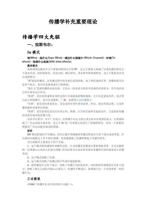 传播学重要理论