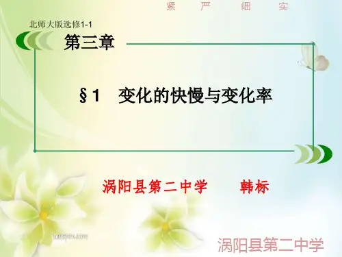 变化的快慢与变化率