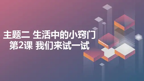 +第2课+我们来试一试(课件)教科版六年级上册综合实践活动