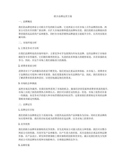 联合品牌运营方案