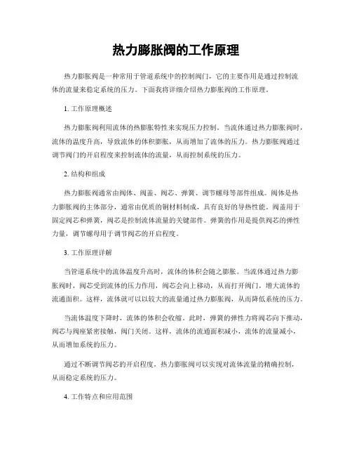 热力膨胀阀的工作原理