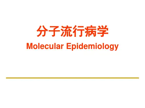 (精品)流行病课件：分子流行病学