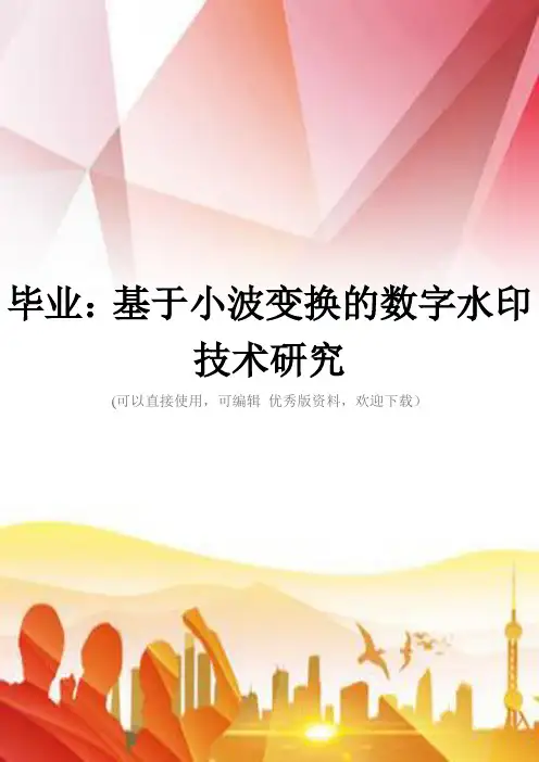 毕业：基于小波变换的数字水印技术研究正规版