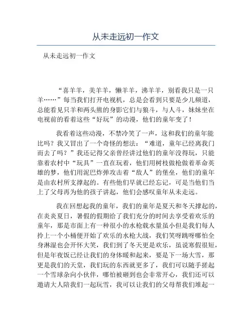 热门-从未走远初一作文