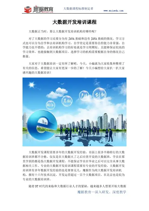 大数据开发培训课程