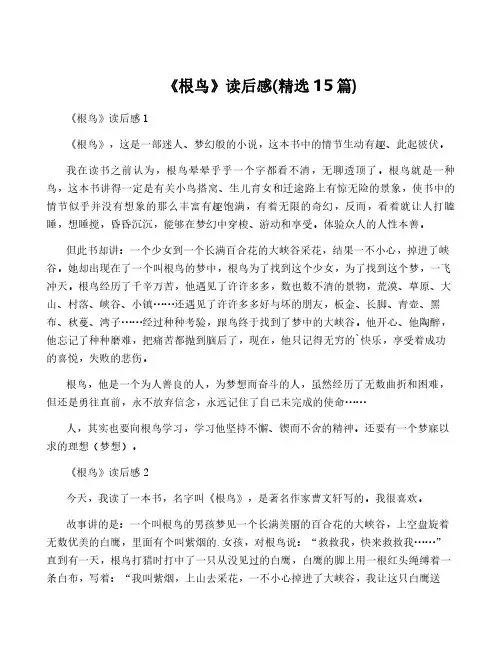 《根鸟》读后感(精选15篇)