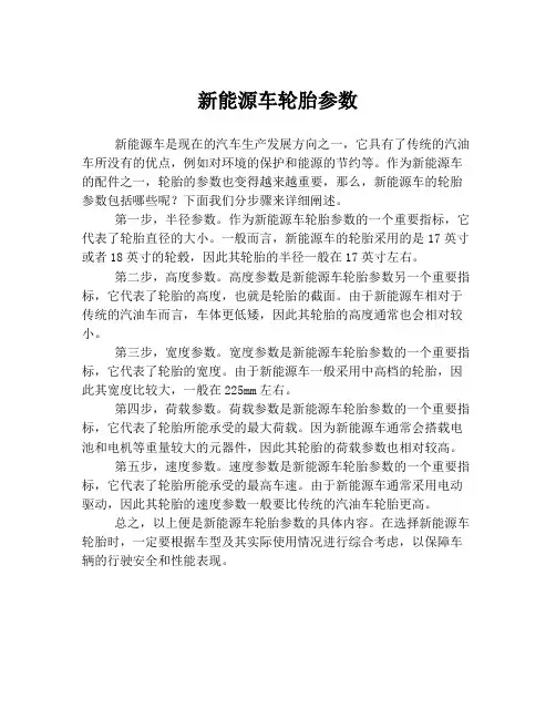 新能源车轮胎参数