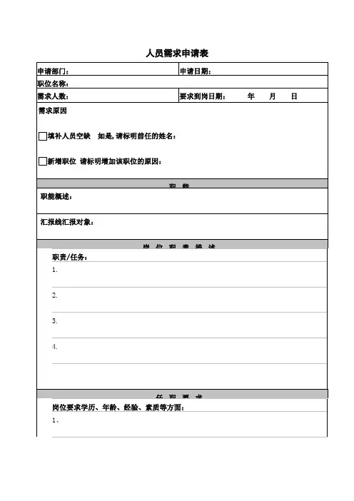 公司常用表单