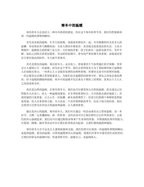 寒冬中的温暖