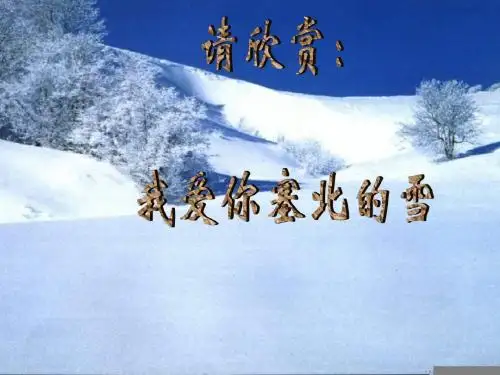 最新部编人教版初中语文八年级下册第6课《雪》优质课课件
