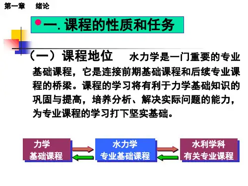 水力学由以下内容构成ppt课件