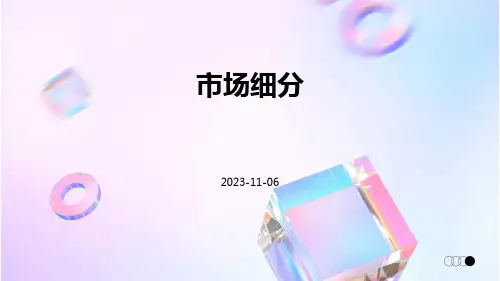 第六部分市场细分
