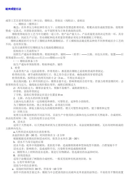 鞋类成型方法
