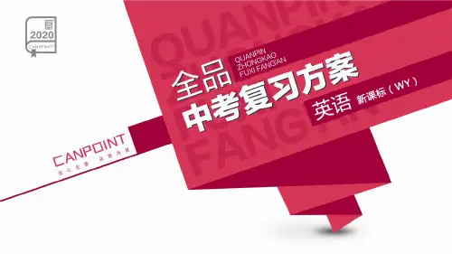 2020年外研版英语中考语法复习专题13 简单句