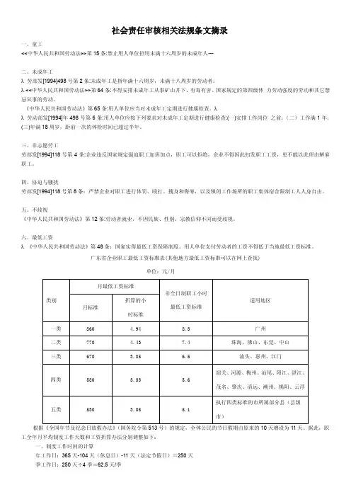 社会责任法律汇总