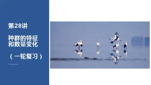 高三一轮复习种群的特征和数量变化(ETERNAL)课件
