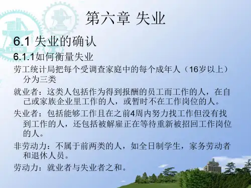 宏观经济学之失业(精品PPT课件共37页)