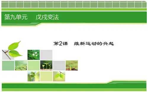 历史(人教版选修1)课件：9-2 维新运动的兴起