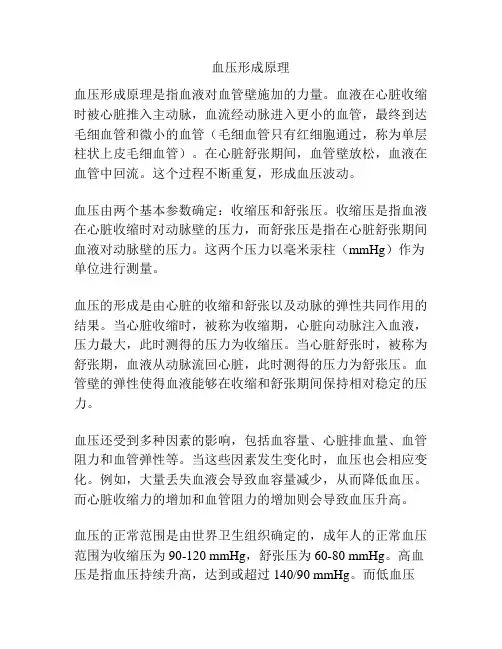 血压形成原理