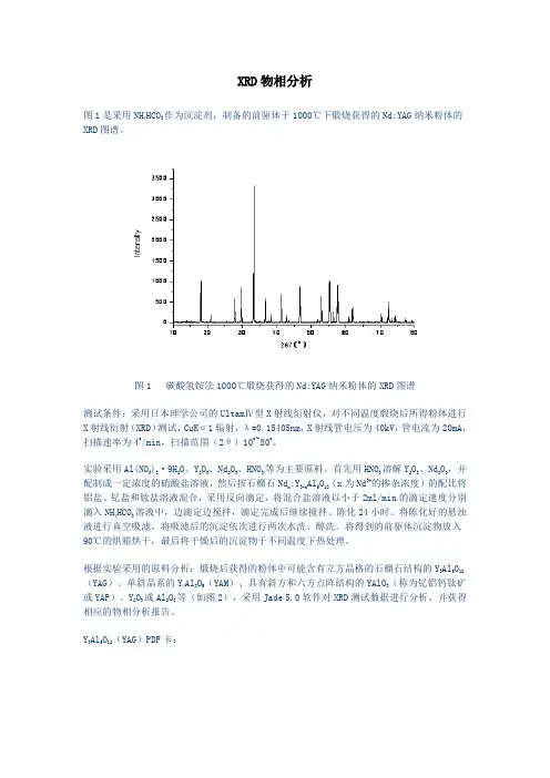 XRD物相分析