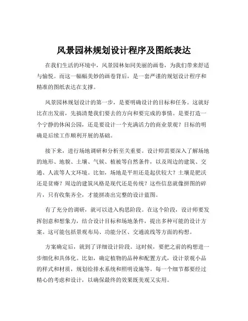 风景园林规划设计程序及图纸表达