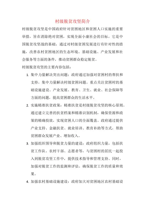 村级脱贫攻坚简介