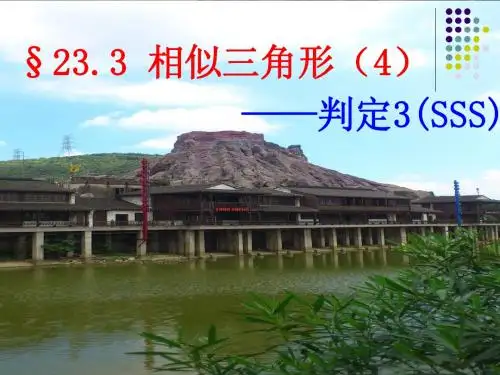 23.3相似三角形(4)判定SSSGOOD