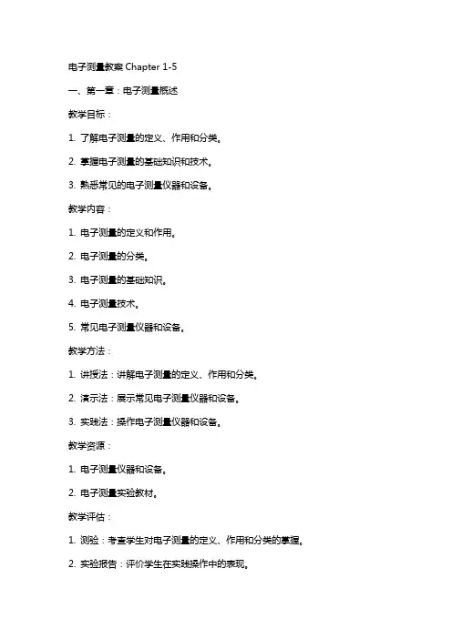 电子测量教案chapter
