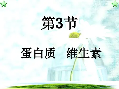 沪教版九年级化学全册(全国版)课件：8.3蛋白质维生素(共24页)