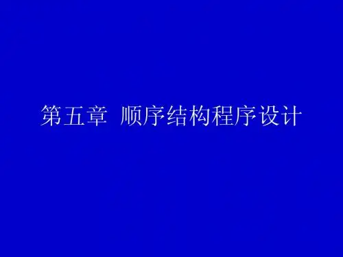 c5顺序结构程序设计