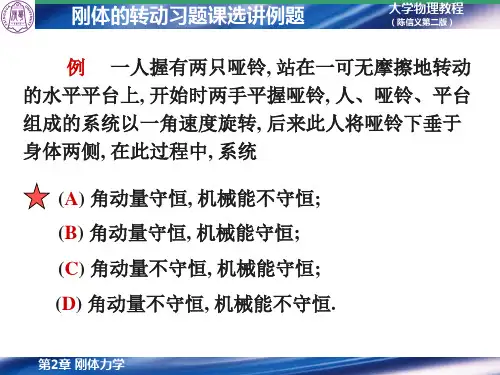 第2章  刚体力学例题指导资料