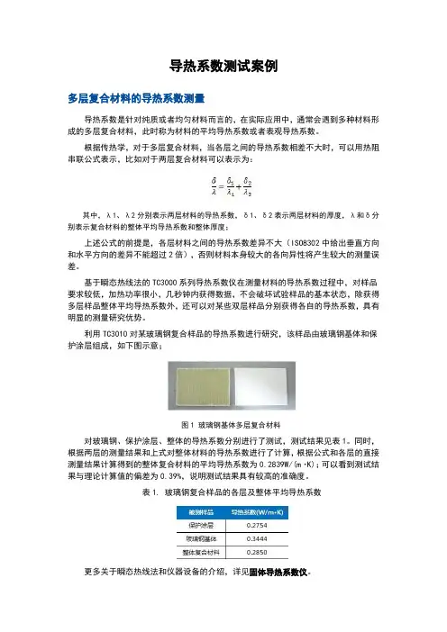 复合材料导热系数测量