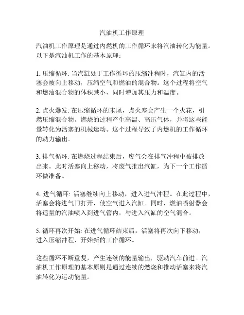 汽油机工作原理