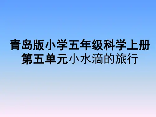 青岛版小学五年级科学上册第五单元《小水滴的旅行》教学课件
