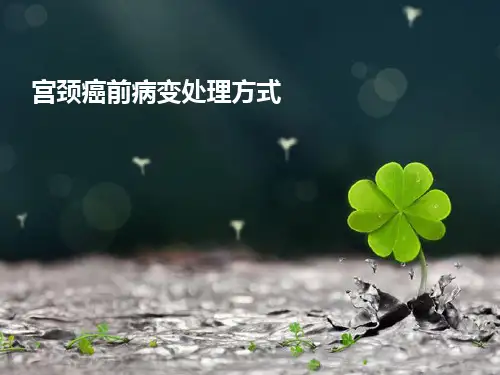 宫颈癌前病变处理方式 PPT课件
