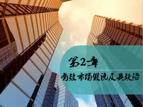 第二章有效市场假说及其缺陷PPT课件