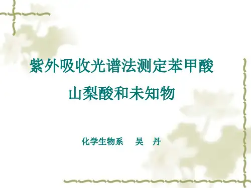 紫外吸收光谱法测定苯甲酸(精)