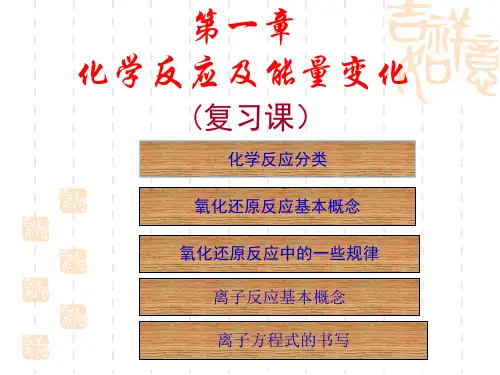 高一化学课件下学期第一章复习  新人教版