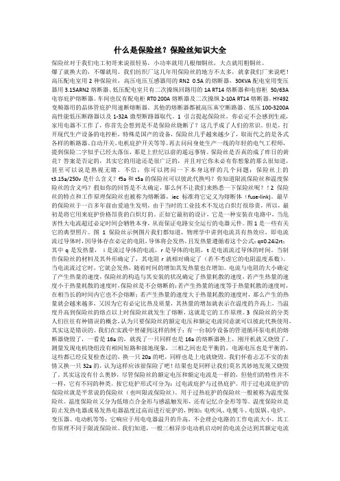 什么是保险丝？保险丝知识大全